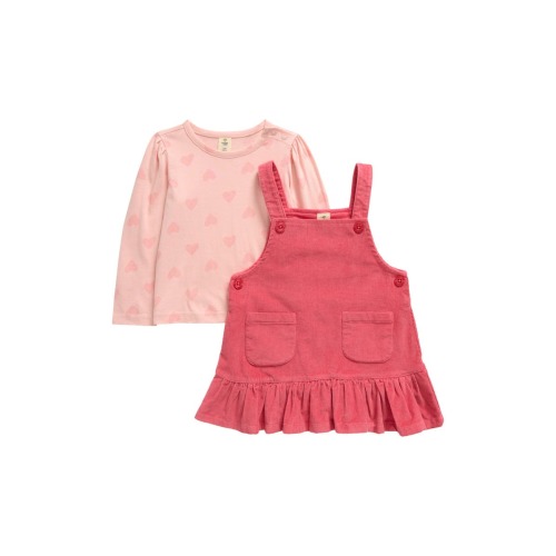 T-Shirt & Corduroy Dress Set