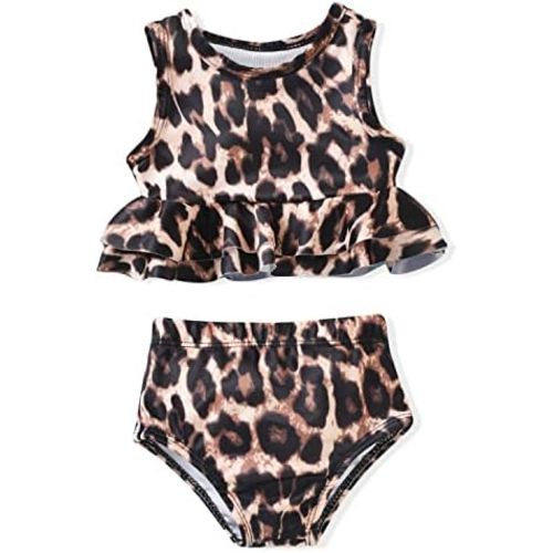 Aalizzwell Toddler Baby Girl Bathing Suit Two Piece Swimsuit Bikini Beach Wear