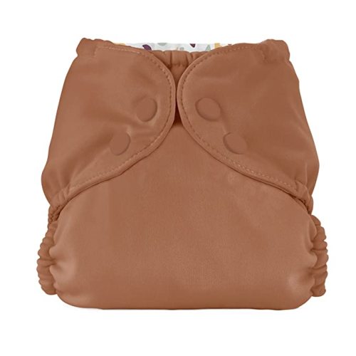 Esembly Cloth Diaper Outer, Swim Diaper, Waterproof Cloth Diaper Cover, Leak-Proof and Breathable Layer Over Prefolds, Flats or Fitteds, Reusable Diaper with Snap Closure - Size 1 (7-17lbs), Clay