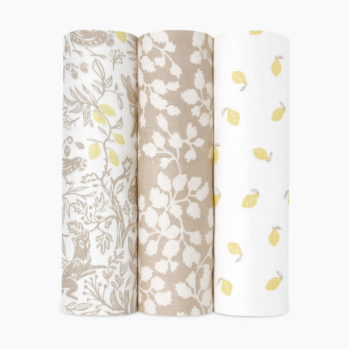 Aden + Anais Silky-Soft Swaddles 3-Pack - Natural Woodland