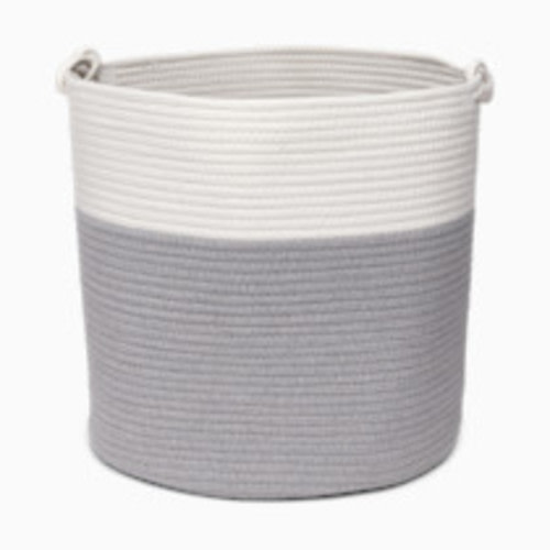 Sprucely Large Rope Basket - Grey, Single