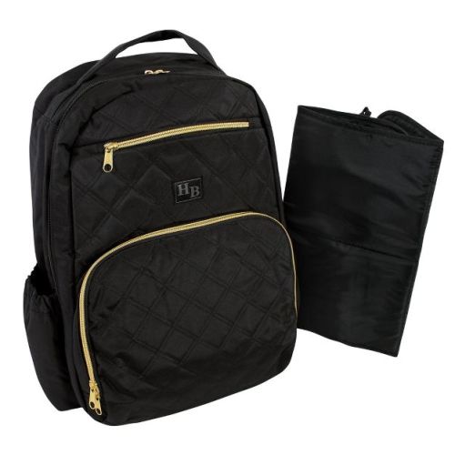 Hudson Baby Premium Diaper Bag Backpack and Changing Pad, Black, One Size
