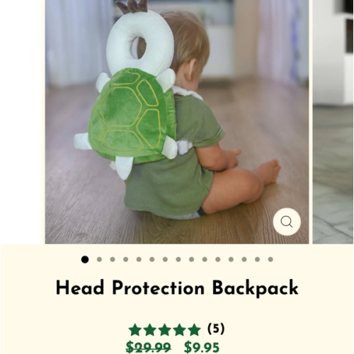 Turtle Head Protection Backpack