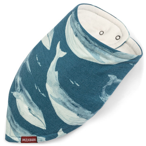 Milkbarn Blue Whale Kerchief Bib