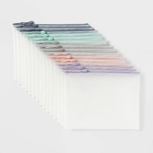 15pk Letter Size Zip Pouches - Up&up™