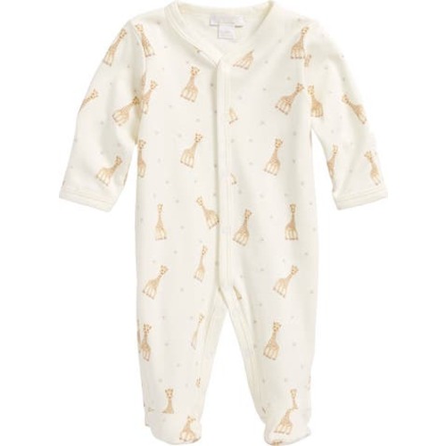 x Sophie la Girafe Print Footie, 3-6M