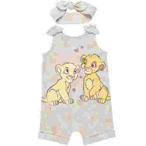 Disney Lion King Simba Infant Baby Girls Romper and Headband Newborn to Toddler