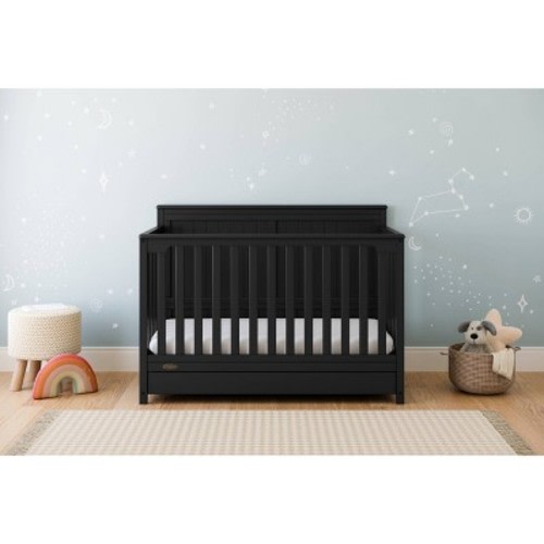 Graco Hadley 5-in-1 Convertible Crib with Drawer - Black