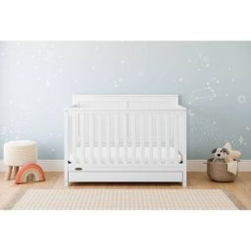Graco Hadley 5-in-1 Convertible Crib with Drawer - White