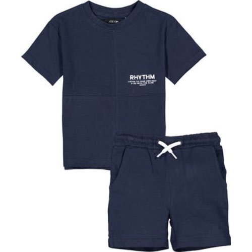Rhythm Mixed Media Knit Top & Shorts Set, 18M