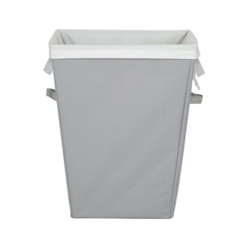 Mainstays Rectangular Polyester Laundry Hamper with Removable Liner for All Age Group, Gray