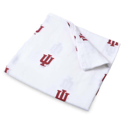 Indiana University Swaddle Blanket | Official IU Hoosiers Muslin Baby Swaddle – Three Little Anchors
