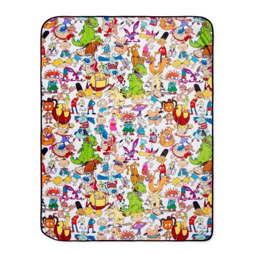 Surreal Entertainment Nickelodeon Cartoon Collage Fleece Throw Blanket | 45 x 60 Inches