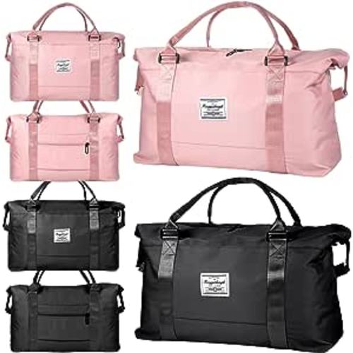 Amazon.com | 2 Pack Travel Bags for Women, Weekender Carry Cute Duffel Bag Workout Waterproof Sports Tote Shoulder Overnight with Dry Wet Separation Pocket Hospital Bag for Labor and Delivery | Travel Duffels