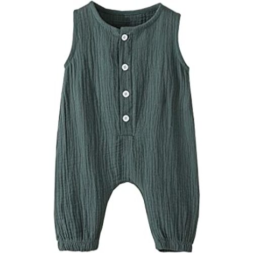 Arleysh Newborn Baby Boys Girls Romper Jumpsuit Cotton Linen Sleeveless Ruffled Bodysuit Infant Spring Summer Clothes Outfits
