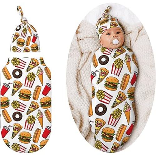 Pizza Swaddle Blankets Newborn Receiving Blanket Baby Swaddle Wrap Soft Sleeping Sack for Baby Girls Boys