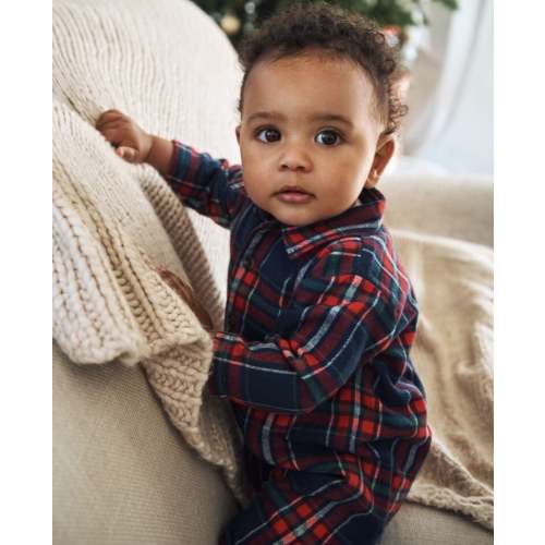 Baby Flannel Long Sleeve Romper | Hanna Andersson