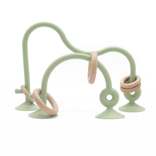zeeloopbee Montessori Toys for Babies 0-6 Months, High Chair Toys with Suction Cups for Babies, Suction Cup Toys for Toddlers 1-3, Kids Baby Sensory Toys, Silicone Baby Teething Toys for 6-12 Months