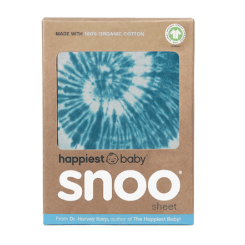 100% Organic Cotton Baby Bassinet Sheets for SNOO – Blue Tie Dye