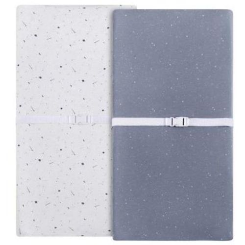 Ely's & Co. Baby Changing Pad Cover - Cradle Sheet 100% Combed Jersey Cotton for Baby Boy 2 Pack