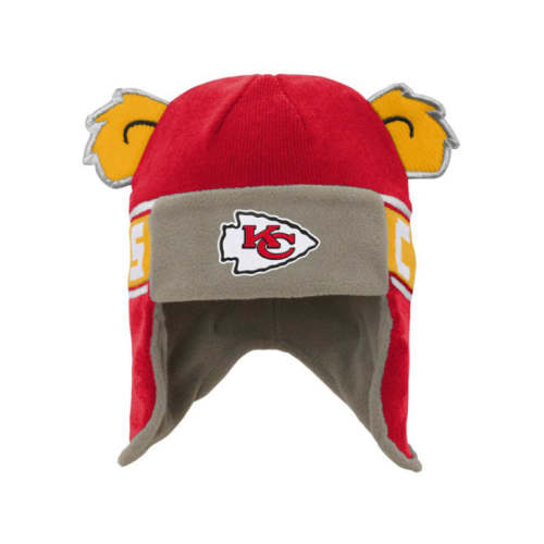 Kansas City Chiefs Red Wordmars Ears Trooper Baby Knit Hat - 133421966