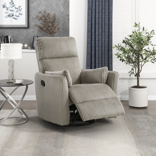 Latitude Run® Brinsley 34"W Corduroy Manual Swivel Glider Recliner & Reviews | Wayfair