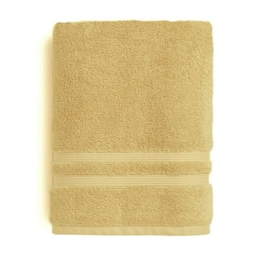 Mainstays Performance Cotton Bath Towel  Super Soft Quick Dry Fade Resistant  Solid Yellow