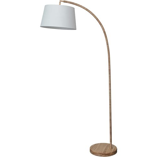 Bloomingville 60 Watt Elegant Rattan Arc Floor Lamp, Natural