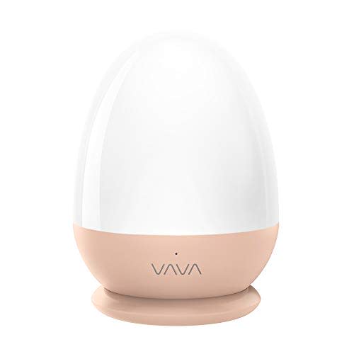 VAVA VA-CL006 Kids, Baby Night Light, Bedside Lamp for Breastfeeding, ABS+PC, Touch Control, Timer Setting-Pink