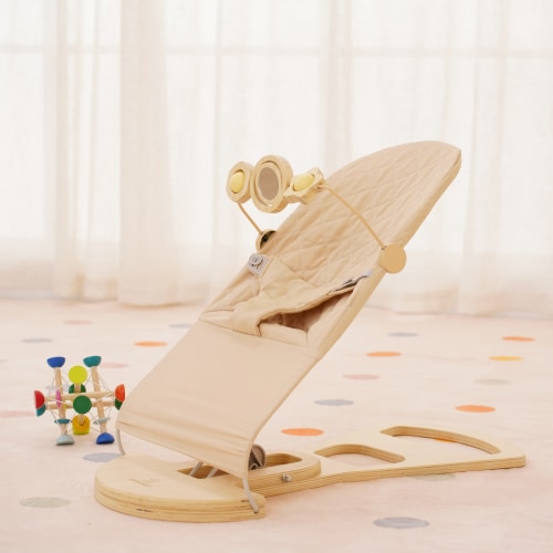 Avenlur Fir Wooden Baby Bouncer – Foldable Infant Rocker with Arch – Avenlur.com