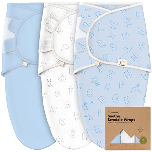 3-Pack Organic Baby Swaddle Sleep Sacks - Newborn Swaddle Sack, Ergonomic Baby Swaddles 0-3 Months, Swaddles for Newborns, Baby Sleep Sack, Baby Swaddle Blanket Wrap,Baby Essentials (ABC Land Cloud)