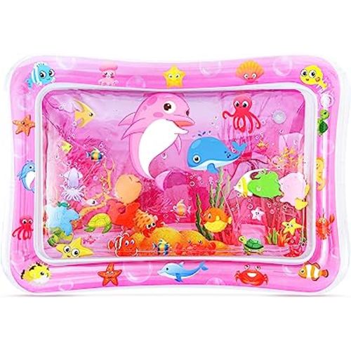 Tummy Time Water Mat for Girl, Baby Girl Toys for 0, 3, 6, 9, 12 Months, Baby Girl Gifts, Develop Sensory Toys Kids' Indoor Climbers & Play Structures