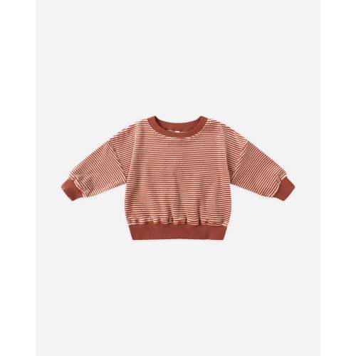 Velour Relaxed Sweatshirt || Candy Stripe – Quincy Mae