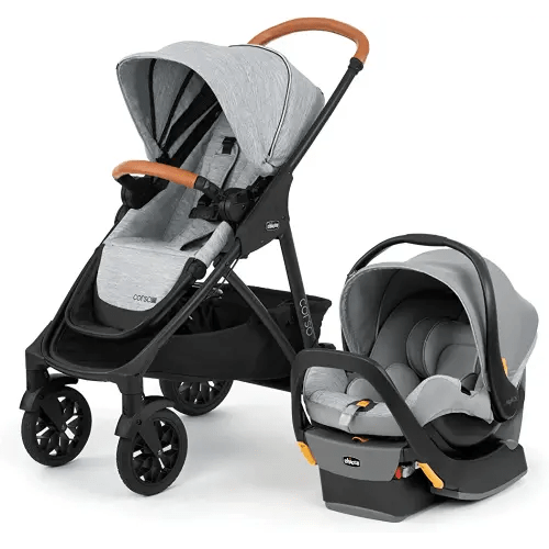 Chicco Modular Travel System - Corso LE Stroller, KeyFit 35 Infant Car Seat and Base - Stroller and Car Seat Combo in Veranda/Grey