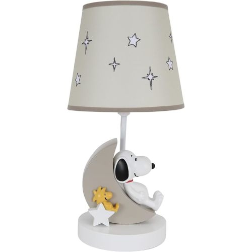 Bedtime Originals Snoopy Love w/Woodstock Lámpara pintada a mano con pantalla y bombilla