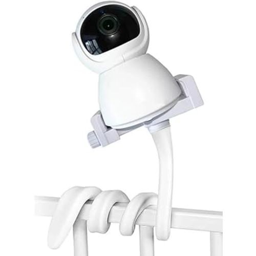 Baby Monitor Mount for Crib, Universal Baby Camera Mount Compatible for Infant Optics DXR-8 Pro, HB65/HB66 and Most Other Baby Monitors, Versatile Baby Monitor Stand with Clip