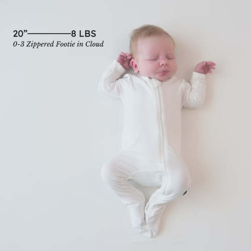 Zippered Footie in Cloud | Baby Footie Pajamas | Kyte Baby