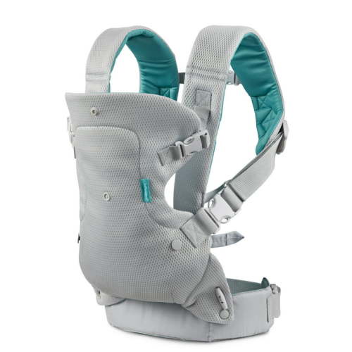Infantino Flip 4-in-1 Convertible Light & Airy Baby Carrier, 4-Position, 8-32lb, White
