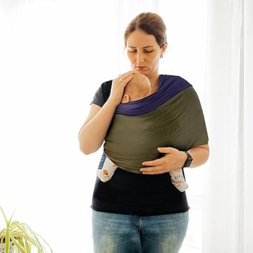 Baby Wrap Carrier, Unisex Baby Carrier, Lightweight & Ultra Soft, Easy to Wear Baby Wrap, Perfect for Newborn Toddlers