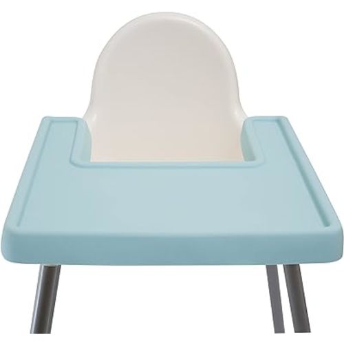 Silicone Full Cover Placemat for IKEA Antilop High Chair, BPA Free, Dishwasher Safe, ezpz Baby Led Weaning Plate, Baby Finger Food