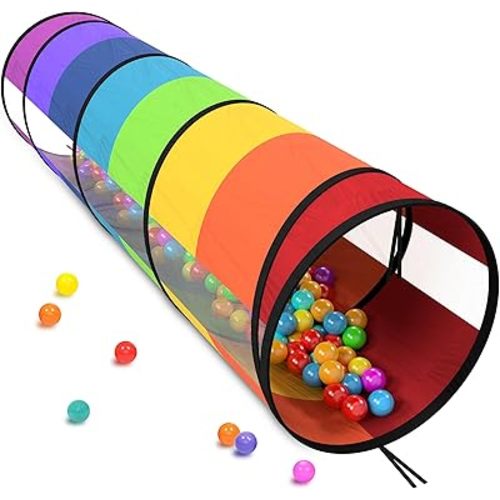 Extra-Large Play Tunnel for Toddlers 1-3 Years – Pop-Up Baby Crawl Tube, Sensory Activity, Indoor & Outdoor Kids Toy, Collapsible for Easy Storage