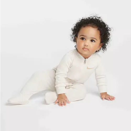 NIKE Baby Boys Coverall - PALE IVORY HEATHER 6M