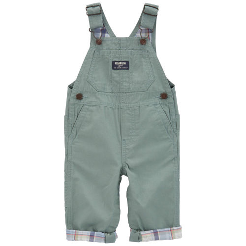 Baby Plaid Lined Lightweight Canvas Overalls - OshKosh | Carter's