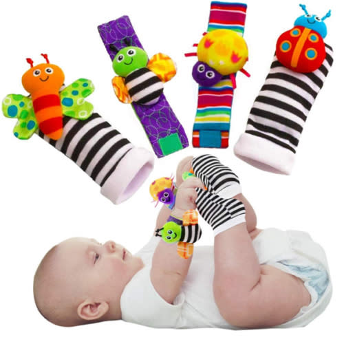 Baby Infant Rattle Socks Toys 3-6 to 12 Months Girl Boy Learning Toy