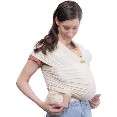 Boba Baby Wrap Carrier – Original Baby Sling Carrier for Newborns (7–35 lbs), Soft, Secure, Hands-Free & Ergonomic, Ideal for Comfortable Bonding, New Parents (Serenity Oat Meadow)