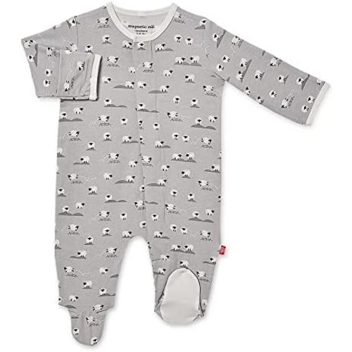 Magnetic Me Footie Pajamas Soft Modal Baby Sleepwear with Quick Magnetic Fastener | Boys and Girls Sleeper Preemie-24 Months