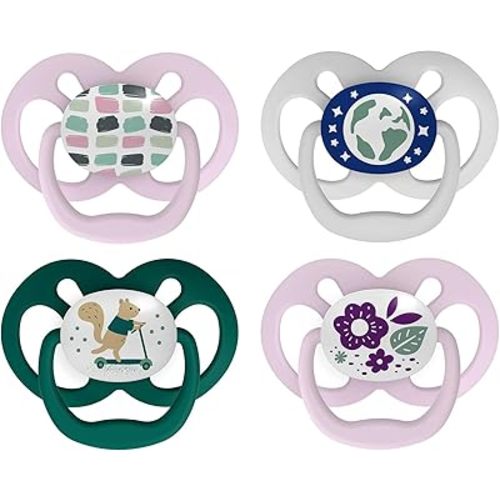 Dr. Brown's Advantage Pacifiers, Stage 2, Pink, 6 -18 Month Old, 4 Count