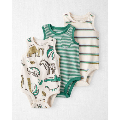 Baby 3-Pack Organic Cotton Bodysuits - Little Planet | Carter's