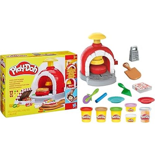 Play-Doh Kitchen Creations Pizza Oven Playset with 6 Cans & 8 Accessories, Back to School Classroom Supplies, Play Food & Cooking Toys, Preschool Toys, Ages 3+