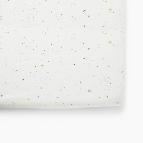 Pehr Brushed Organic Cotton Crib Sheet - Celestial